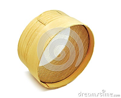 Wooden sieve Stock Photo