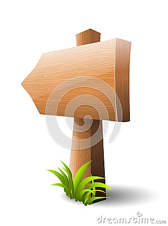 Wooden sign Vector Illustration