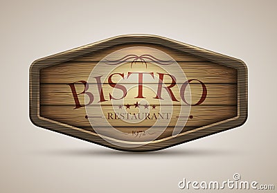 Wooden signboard Vector Illustration