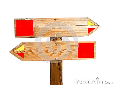 Wooden signs Stock Photo