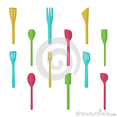 Wooden spoons Vector Illustration