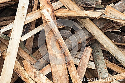 Wooden stack cluster firewood Stock Photo