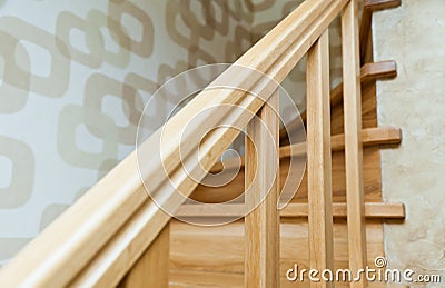 Wooden stairs Stock Photo