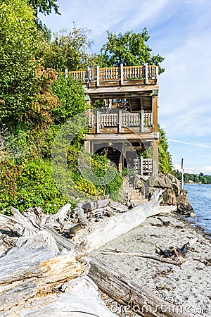 Wooden Stairs Tower 4 Stock Photo