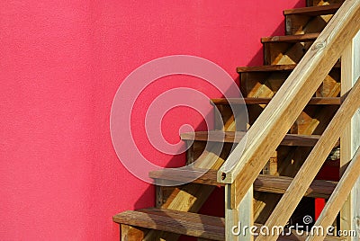 Wooden Stairway Stock Photo