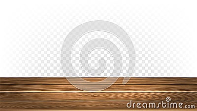 Wooden Stand, Brown Hardwood Floor Material Vector Vector Illustration