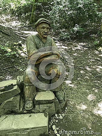 Wooden statue Editorial Stock Photo