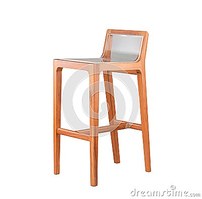 Wooden stool chair Stock Photo