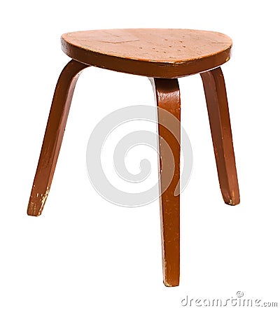 Wooden stool Stock Photo