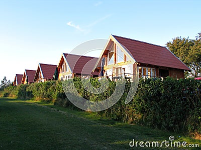 Wooden summer houses Stock Photo