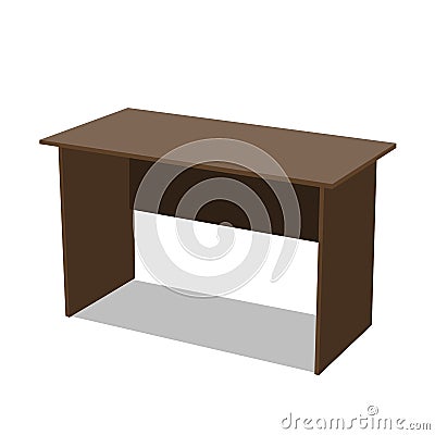 Wooden table isolated illustration on white background vector Vector Illustration