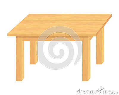 Wooden Table. Woodwork. Vector Graphics Vector Illustration