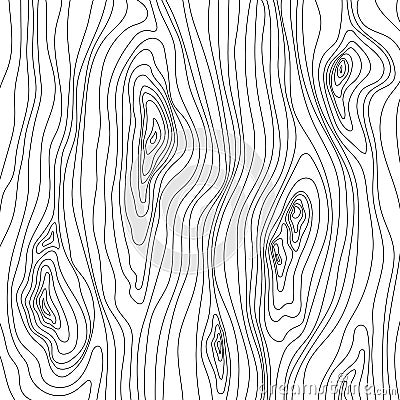 Wooden texture. Wood grain pattern. Abstract fibers structure background, vector illustration Vector Illustration