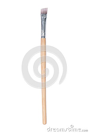 Wooden thin makeup brush Stock Photo