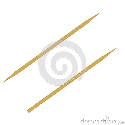 Wooden toothpick icon on white background. toothpick sign. flat style Vector Illustration