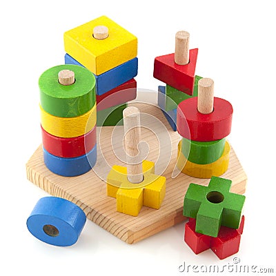 Wooden toys Stock Photo