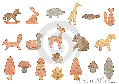 Wooden toys for children Stock Photo