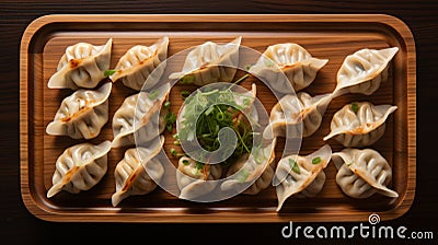 Delicious Dumplings: A Visual Feast Of Precisionist Lines And Pop-culture Infusion Stock Photo