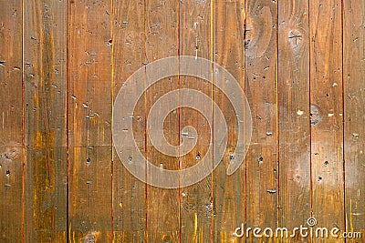 Wooden vertical brown planks. Horizontal background. Stock Photo