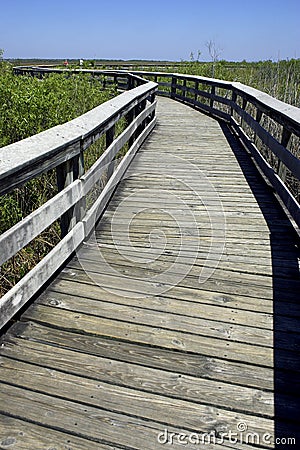 Wooden walkway anhinga trail everglades state national park florida usa Stock Photo