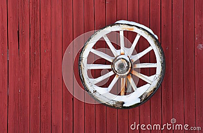 Wooden wheel Stock Photo