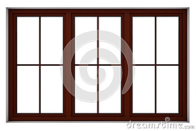 Wooden window frame Stock Photo