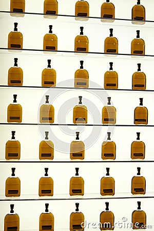 Woodford Reserve Visitors Center bottle display Editorial Stock Photo