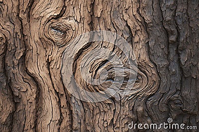 Woodgrain pattern on tree bark for creating wallpaper or background Stock Photo