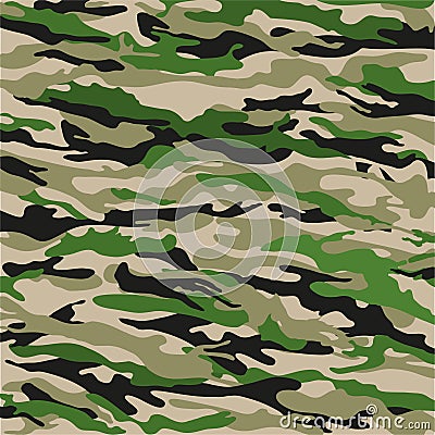 Woodland Camouflage Background in green. Vector illustration Vector Illustration