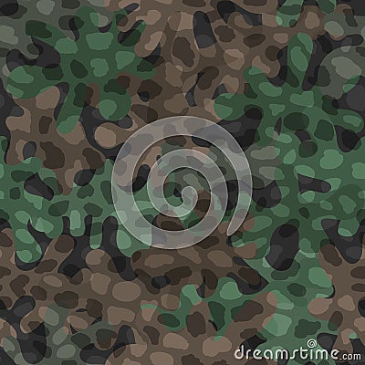 Woodland camouflage pattern background seamless vector illustration Vector Illustration