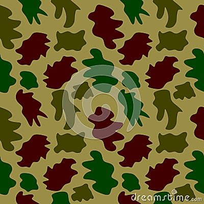 Woodland hunting camoflauge seamless pattern Vector Illustration