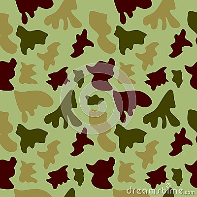 Woodland hunting camoflauge seamless pattern Vector Illustration