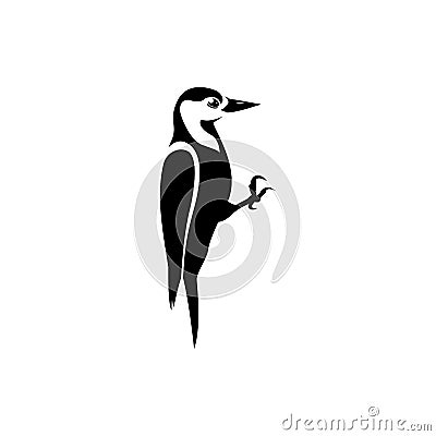 Woodpecker icon silhouette Vector Illustration