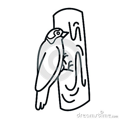 Woodpecker icon. Vector illustration decorative design Vector Illustration