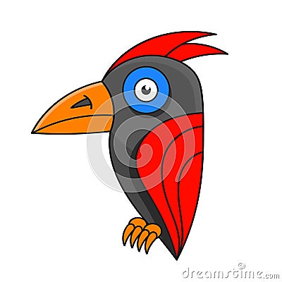 Woodpecker Logo. Abstract Woodpecker On White Background. Eps 10. Vector Illustration Vector Illustration