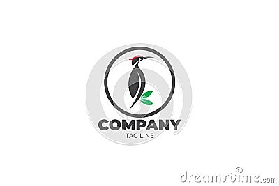 Woodpecker vector Logo/illustration EPS file Cartoon Illustration