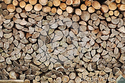 Woodpile Stock Photo