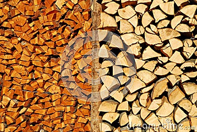 Woodpile Stock Photo