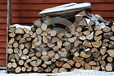 Woodpile Stock Photo