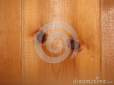 Woods seeing eyes close up abstract texture plate of pine wood with a branch eye knot hole background brown yellow wooden stock Stock Photo