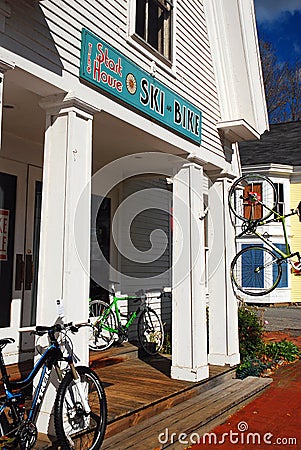 Woodstock Bike Shop Editorial Stock Photo