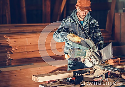 Woodwork Contractor Job Stock Photo