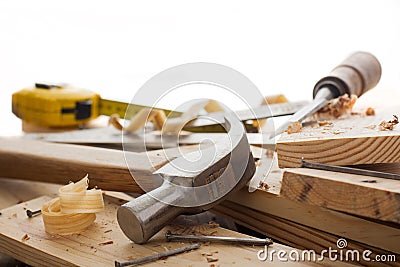 Woodworker tools Stock Photo