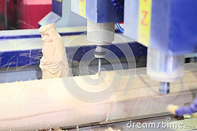 Woodworking milling CNC machine Stock Photo