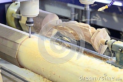 Woodworking milling CNC machine Stock Photo