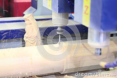 Woodworking milling CNC machine Stock Photo