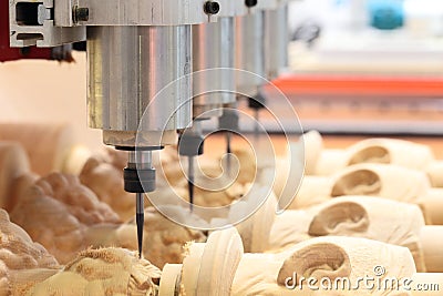 Woodworking milling and copy machine Stock Photo