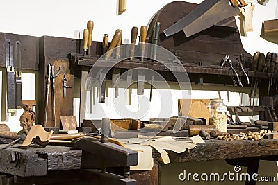 Woodworking Tools Stock Photo