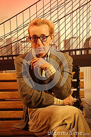 Woody Allen Wax Figure Editorial Stock Photo