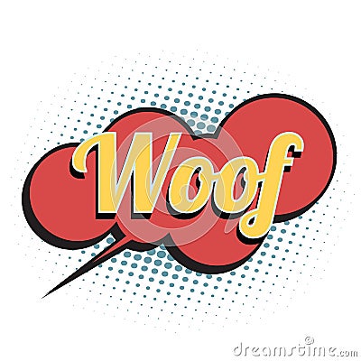 Woof comic word Vector Illustration